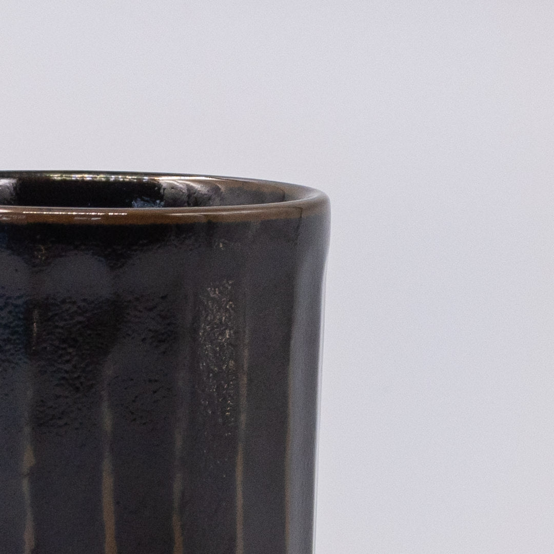 Premium 220ml Shinogi Tenmokku Glaze Ceramic Mug Dishwasher Microwave Safe