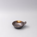 Premium 12cm Bronze Glaze Ceramic Bowl with Handle 160ml Dishwasher Microwave Safe