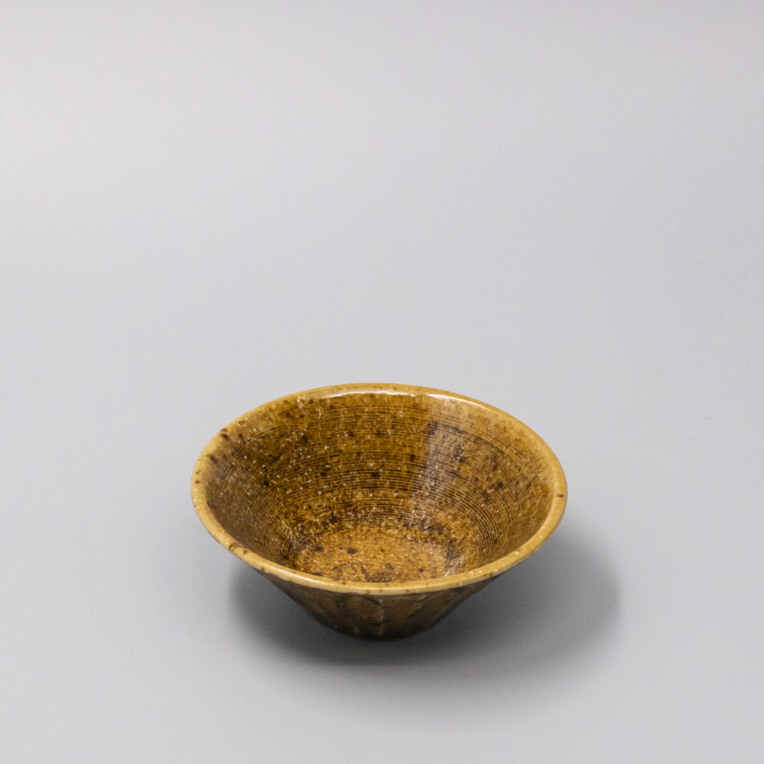 Premium 12.6cm Shinogi Caramel Glaze Ceramic Bowl 230ml Dishwasher Microwave Safe