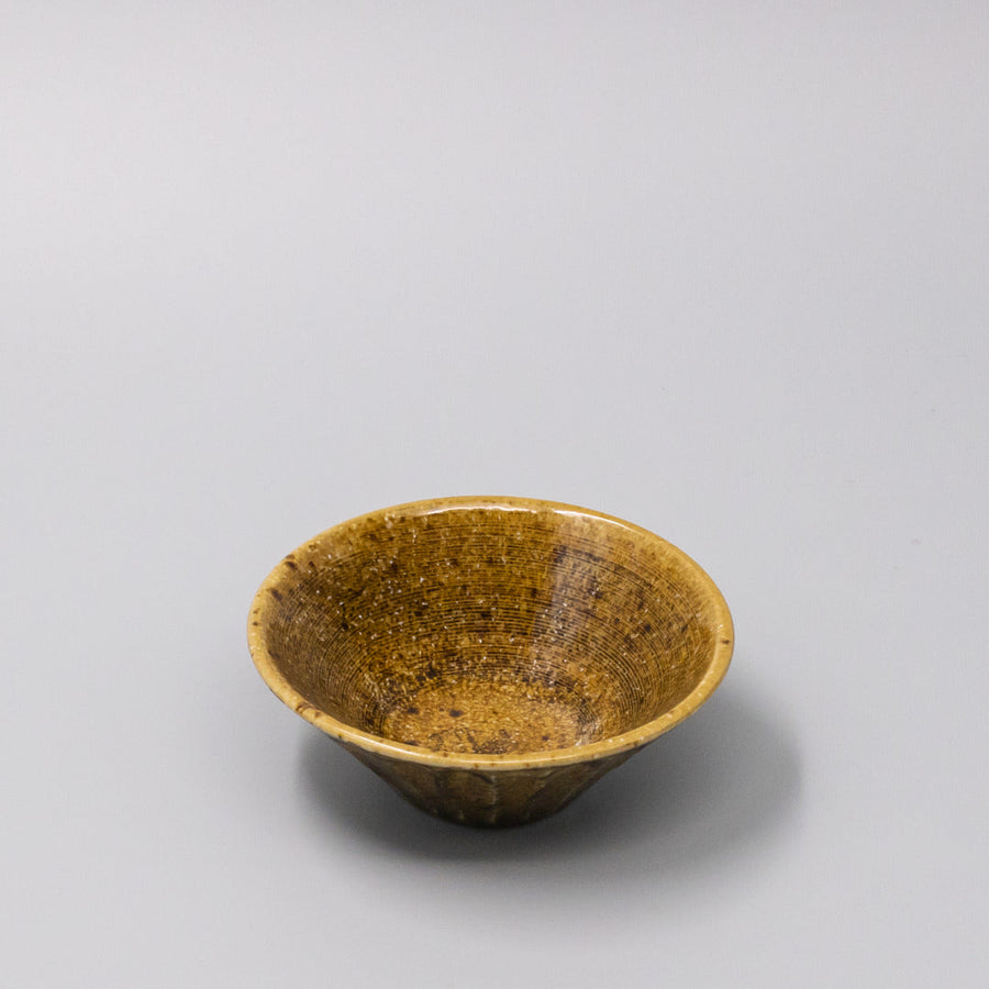 Premium 12.6cm Shinogi Caramel Glaze Ceramic Bowl 230ml Dishwasher Microwave Safe