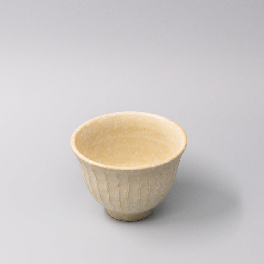 Premium Bowl – Beige Shinogi Oatmeal Glaze 12cm