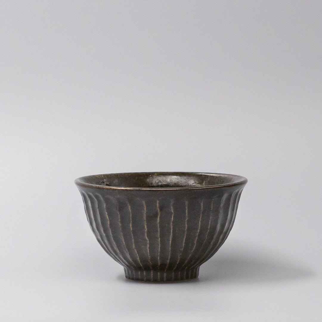 Shinogi Moss Black Glaze 15.5cm Bowl Dishwasher Microwave Safe
