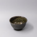 Shinogi Moss Black Glaze 18cm Bowl Dark Green Japanese Noodle Bowl