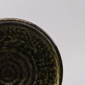 Shinogi Moss Black Glaze 18cm Bowl Dark Green Japanese Noodle Bowl