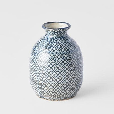 Premium Sake Jug – Blue Shibori Pattern 300ml
