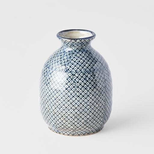 Premium Sake Jug – Blue Shibori Pattern 300ml