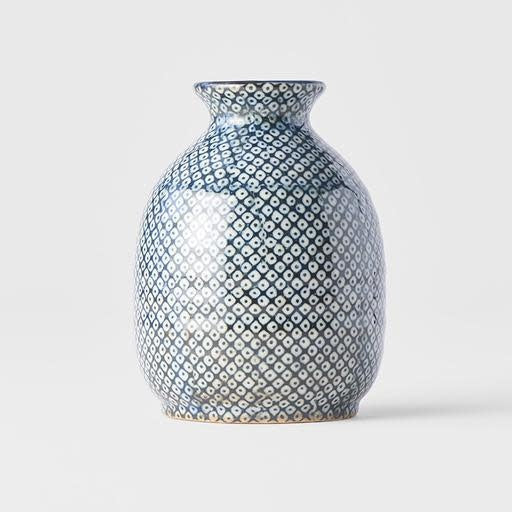 Premium Sake Jug – Blue Shibori Pattern 300ml