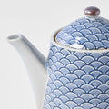Premium Ceramic Teapot – Blue Wave Design 400ml