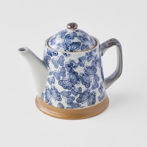Premium 400ml Butterfly Design Ceramic Teapot Dishwasher Microwave Safe