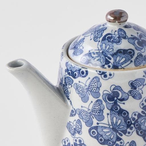 Premium 400ml Butterfly Design Ceramic Teapot Dishwasher Microwave Safe