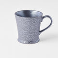 Premium Ceramic Mug – Silver Black Scroll Design 200ml