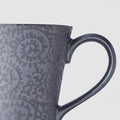 Premium Ceramic Mug – Silver Black Scroll Design 200ml