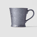 Premium Ceramic Mug – Silver Black Scroll Design 200ml