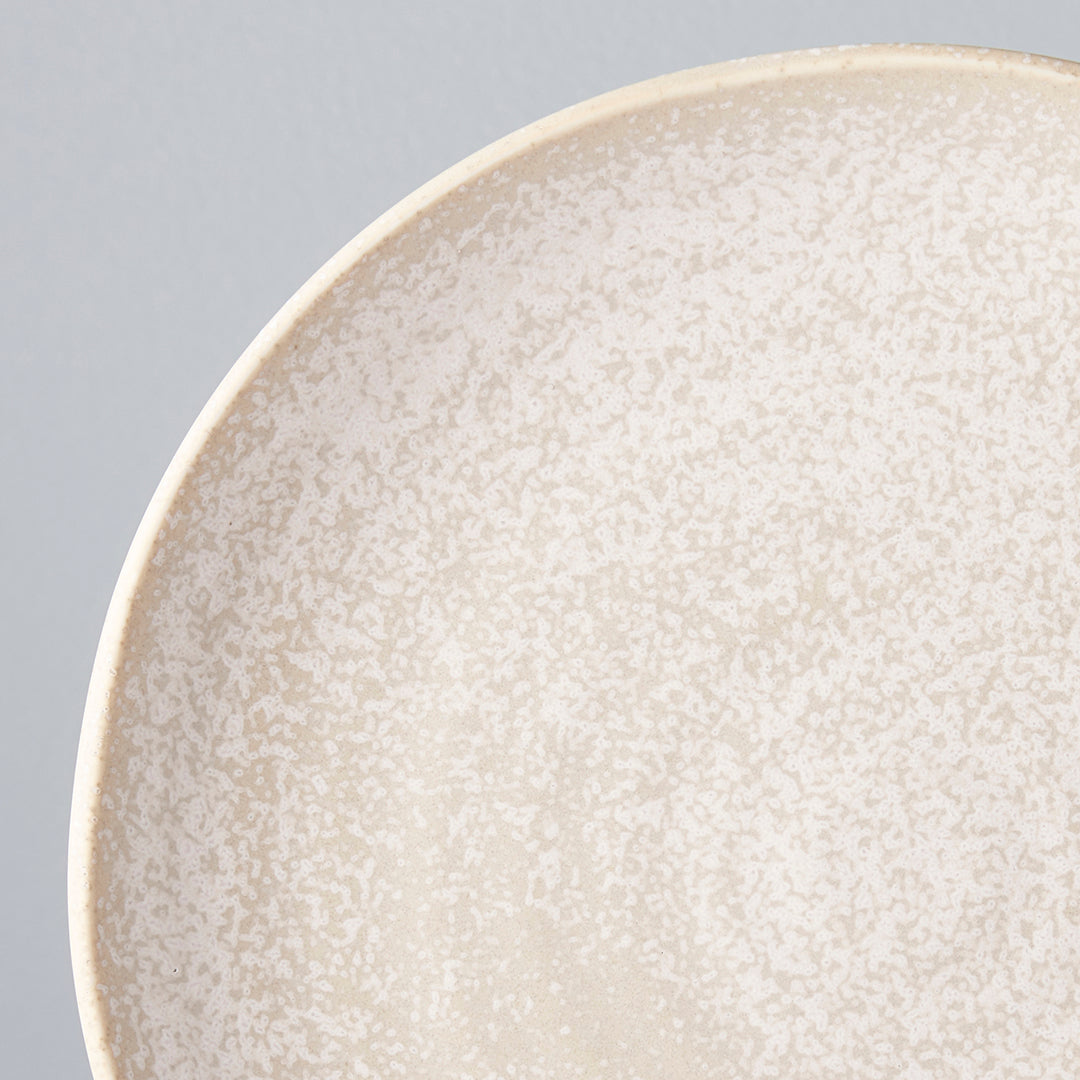 Premium 24cm White Fade Glaze Ceramic Dinner Plate Dishwasher Microwave Safe