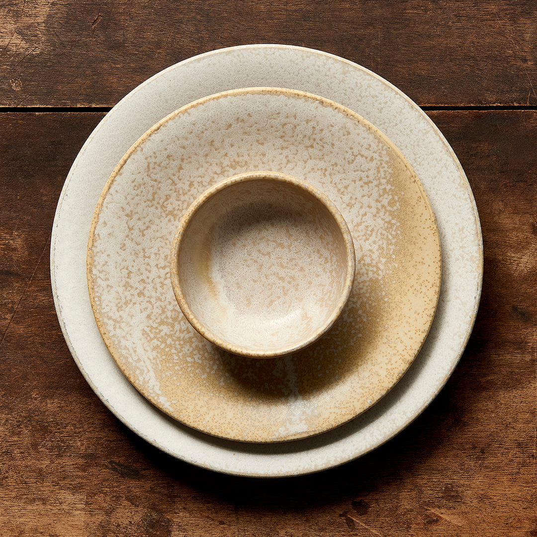 Premium Ceramic Bowl – Beige White Fade Glaze 11cm, 300ml