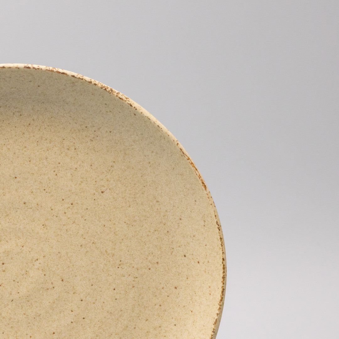 Premium 24cm Sand Fade Glaze Organic Ceramic Dinner Plate Dishwasher Microwave Safe