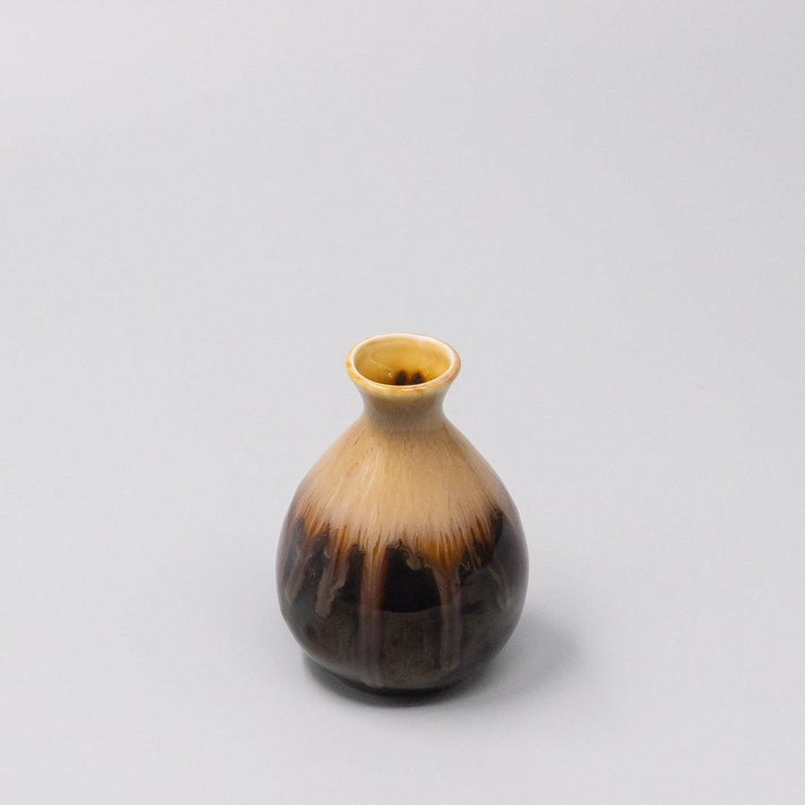 Premium 180ml Black Gloss Sunflower Drip Glaze Ceramic Sake Jug
