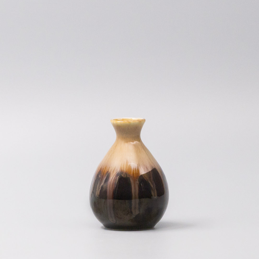 Premium 180ml Black Gloss Sunflower Drip Glaze Ceramic Sake Jug