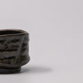 Moss Black Glaze Ceramic Sake Cup Dark Green Japanese Tableware Dishwasher Safe