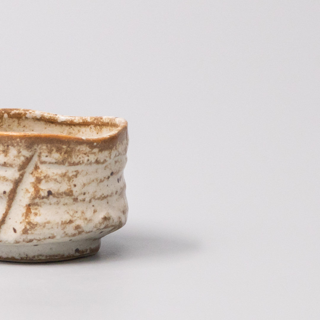White Sand Glaze Ceramic Sake Cup Japanese Tableware Dishwasher Safe