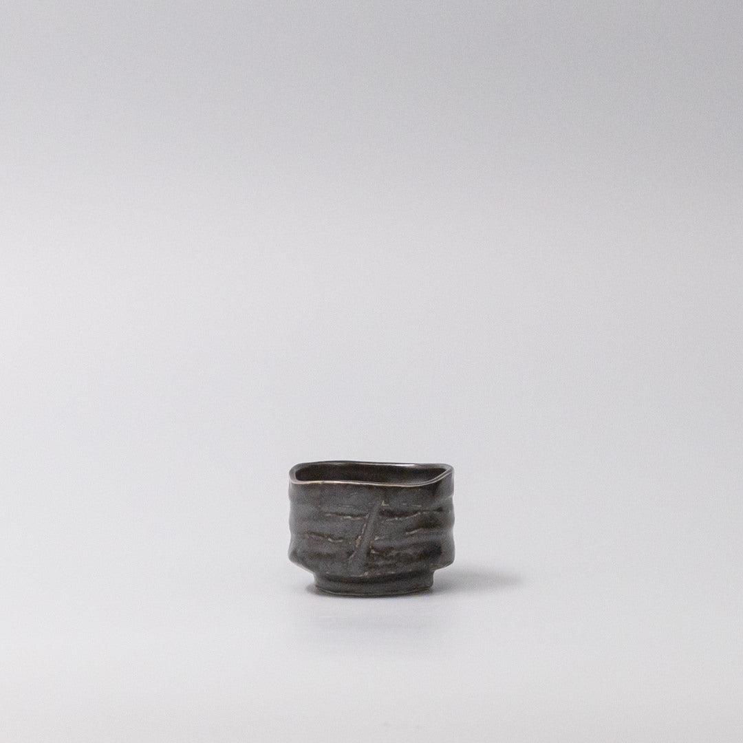 Premium Sake Cup – Black Jet Glaze 6cm