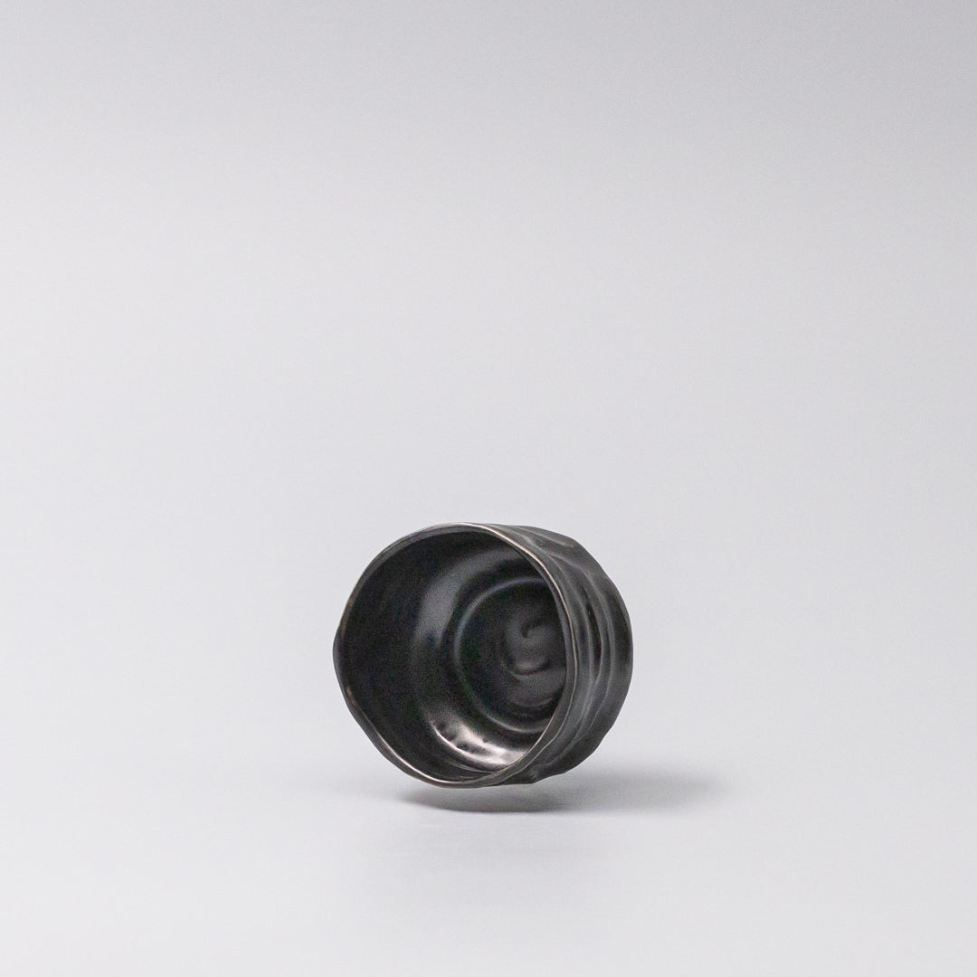 Premium Sake Cup – Black Jet Glaze 6cm