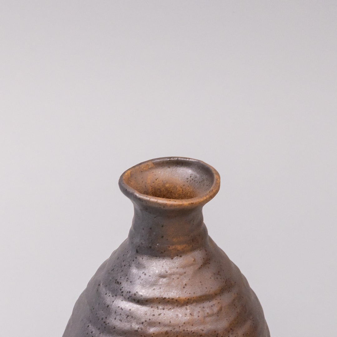 Ochre Glaze 350ml Ceramic Sake Jug Brown Japanese Pourer Dishwasher Microwave Safe
