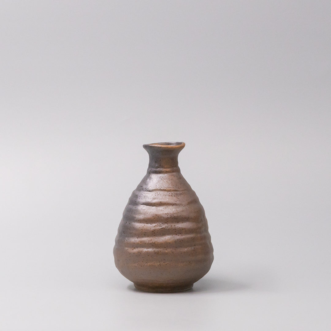Ochre Glaze 350ml Ceramic Sake Jug Brown Japanese Pourer Dishwasher Microwave Safe