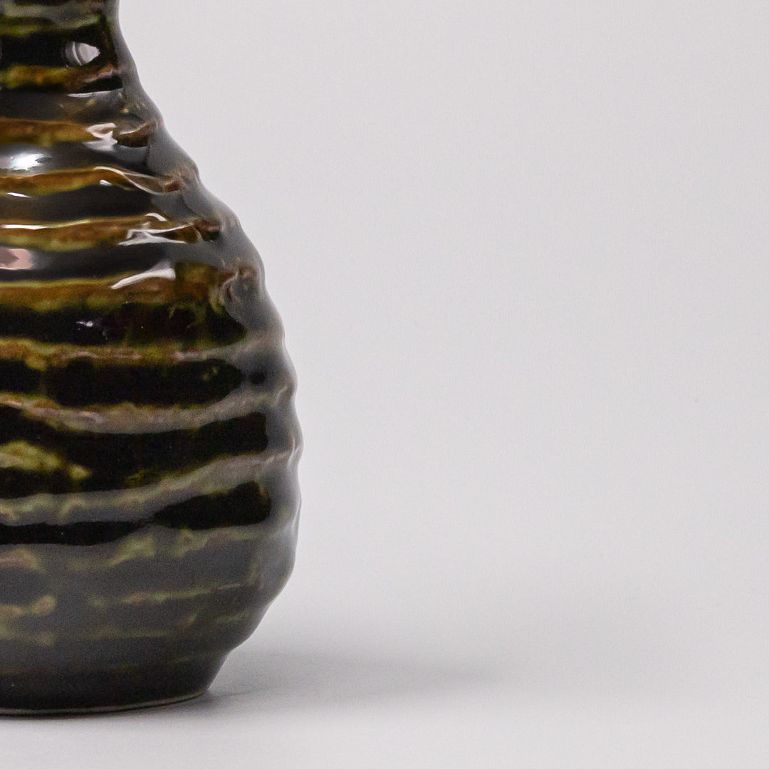 Sage Brown Glaze Sake Jug 180ml Japanese Ceramic Pourer Dishwasher Microwave Safe