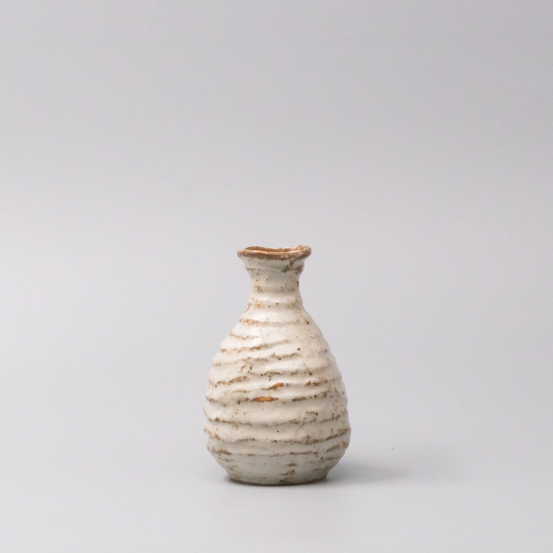 White Sand Glaze Sake Jug 180ml Japanese Ceramic Pourer Dishwasher Microwave Safe