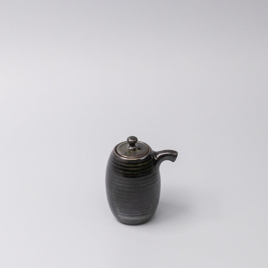 Moss Black 110ml Soy Pot Dark Green Japanese Sauce Server