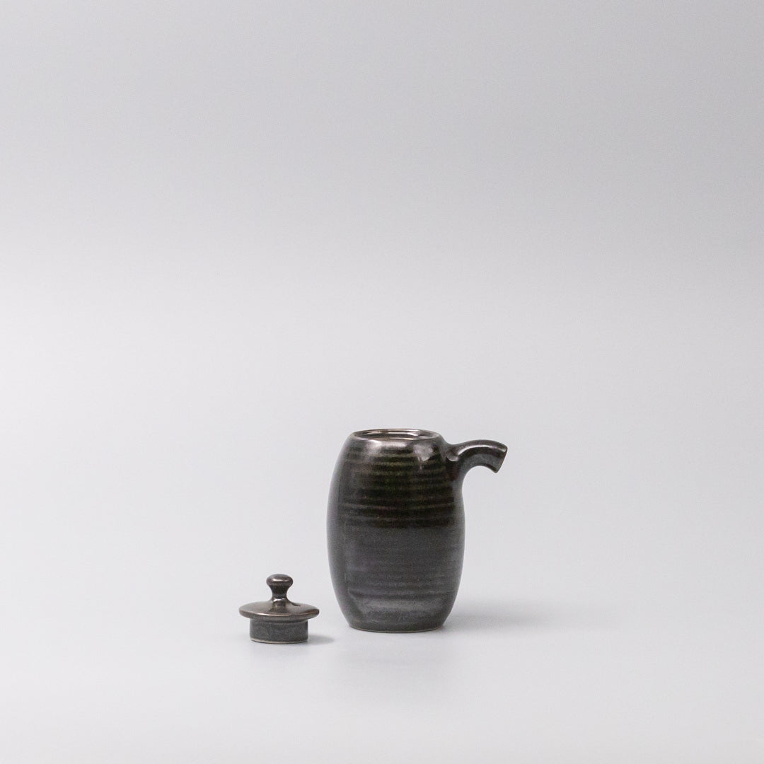 Moss Black 110ml Soy Pot Dark Green Japanese Sauce Server