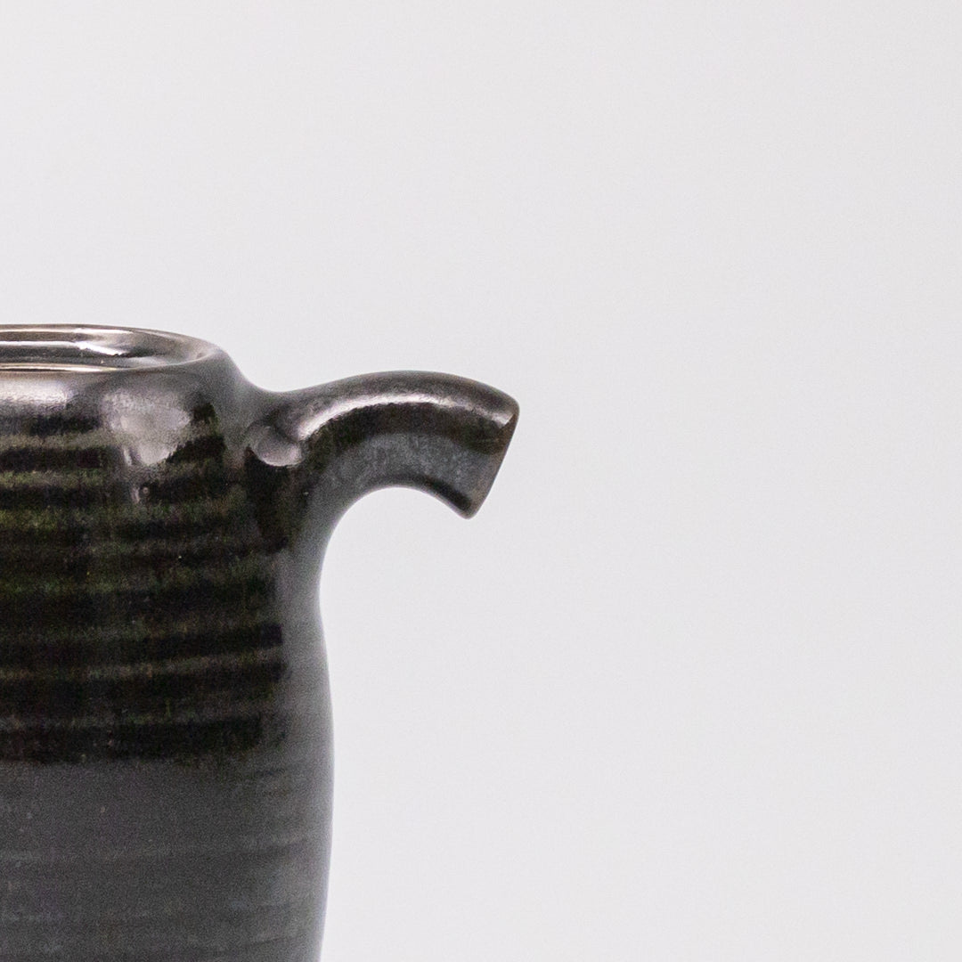 Moss Black 110ml Soy Pot Dark Green Japanese Sauce Server