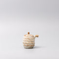Premium Rustic White Sand Ceramic Soy Pot Japanese Sauce Server