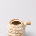 Premium Rustic White Sand Ceramic Soy Pot Japanese Sauce Server