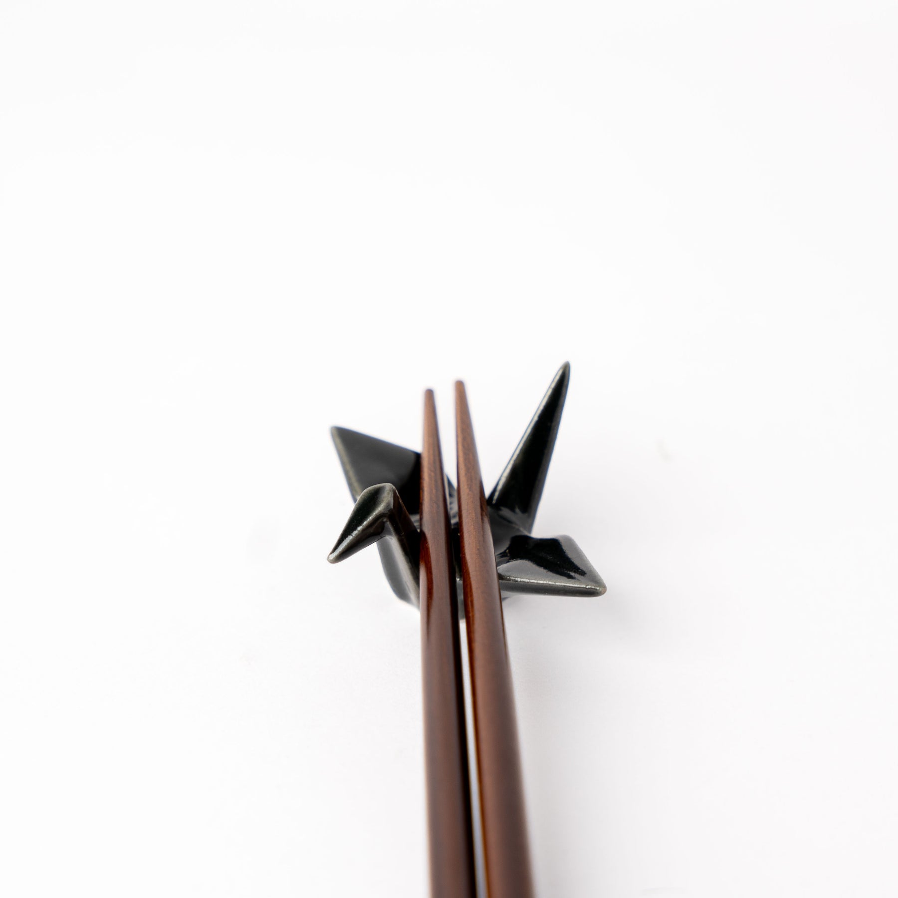 Premium Black Origami Crane Chopstick Rest Dishwasher Microwave Safe