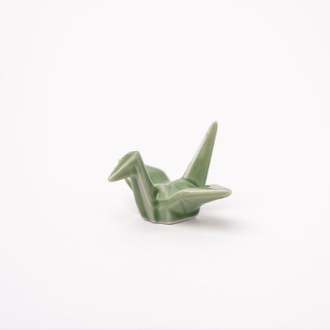 Green Origami Crane Chopstick Rest Dishwasher Microwave Safe Dining Tableware