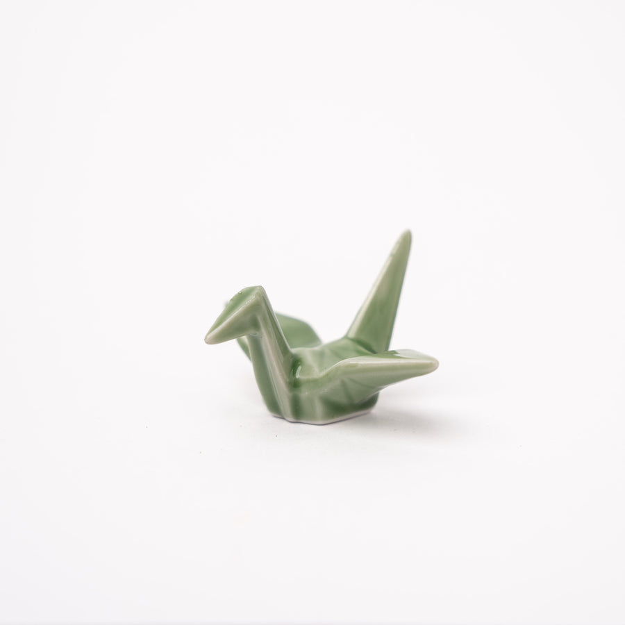 Green Origami Crane Chopstick Rest Dishwasher Microwave Safe Dining Tableware