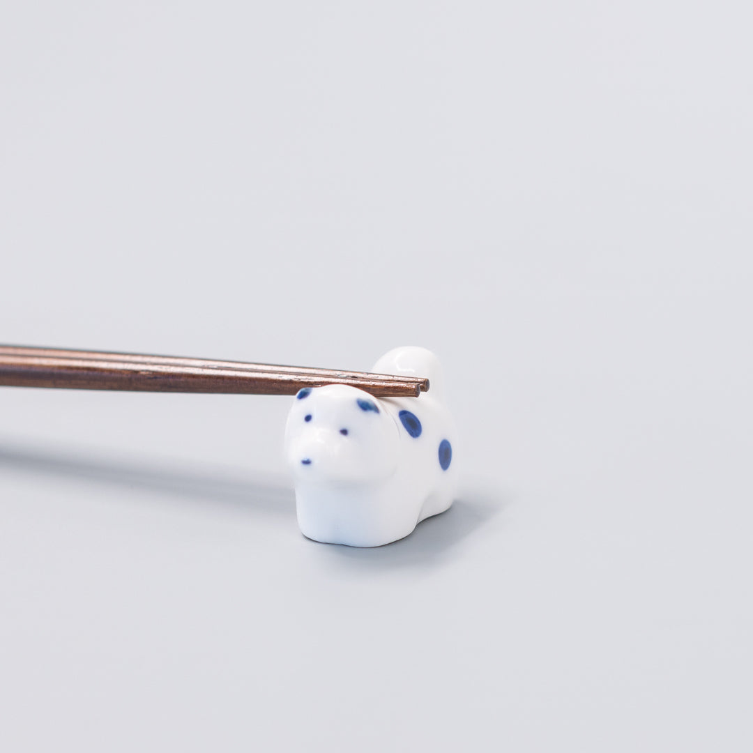 Premium Shiba Dog Chopstick Rest Dishwasher Safe - White Navy