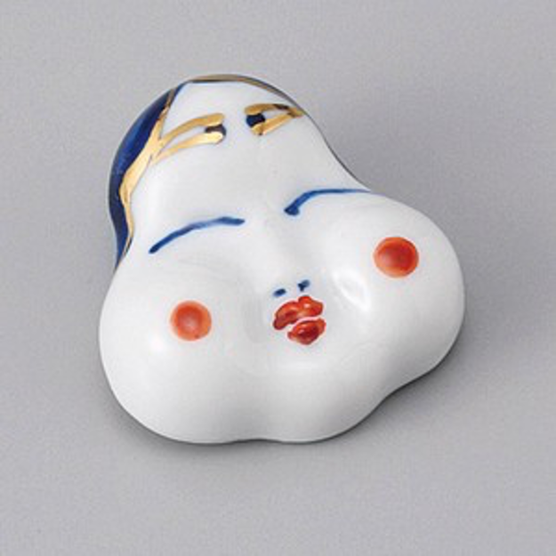 Premium Okame Lady Chopstick Rest White Dishwasher Microwave Safe