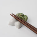 Premium White Green Radish Chopstick Rest Dishwasher Microwave Safe
