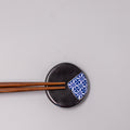Premium Round Black Blue Hishi Chopstick Rest Dishwasher Microwave Safe