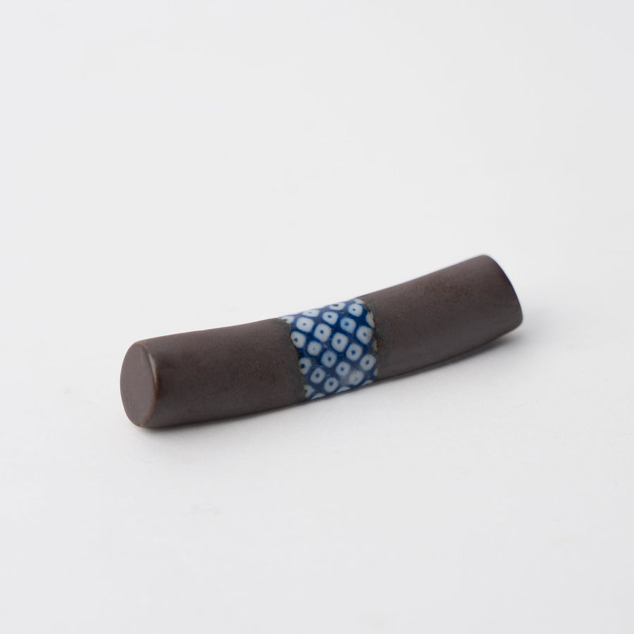 Premium Shibori Black Cylinder Chopstick Rest Dishwasher Microwave Safe