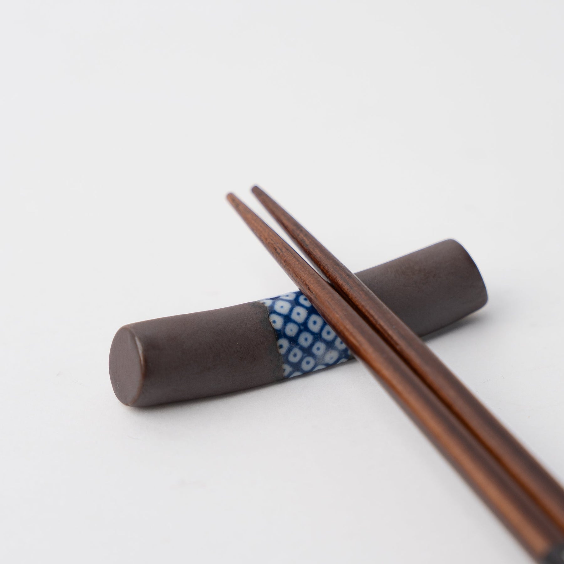 Premium Shibori Black Cylinder Chopstick Rest Dishwasher Microwave Safe
