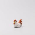 Premium White and Red Rooster Chopstick Rest Japanese Ceramic Tableware