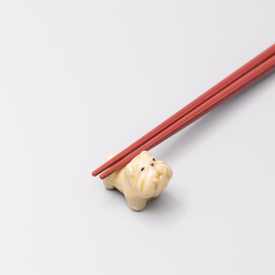 Premium Beige Boxer Dog Ceramic Chopstick Rest Dishwasher Safe