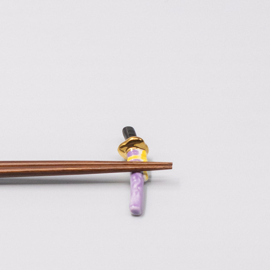 Premium Purple Sword Chopstick Rest Japanese Ceramic Tableware