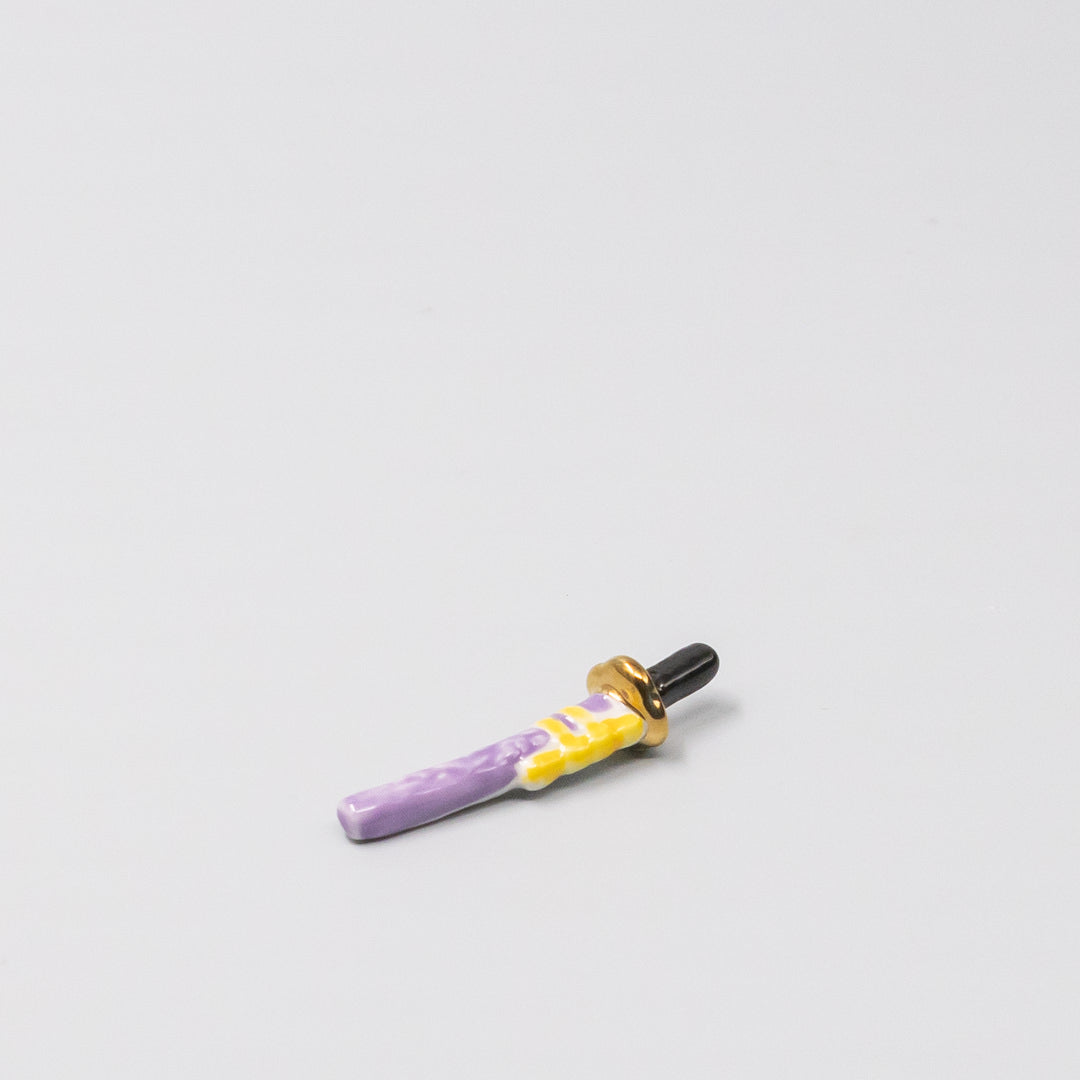 Premium Purple Sword Chopstick Rest Japanese Ceramic Tableware