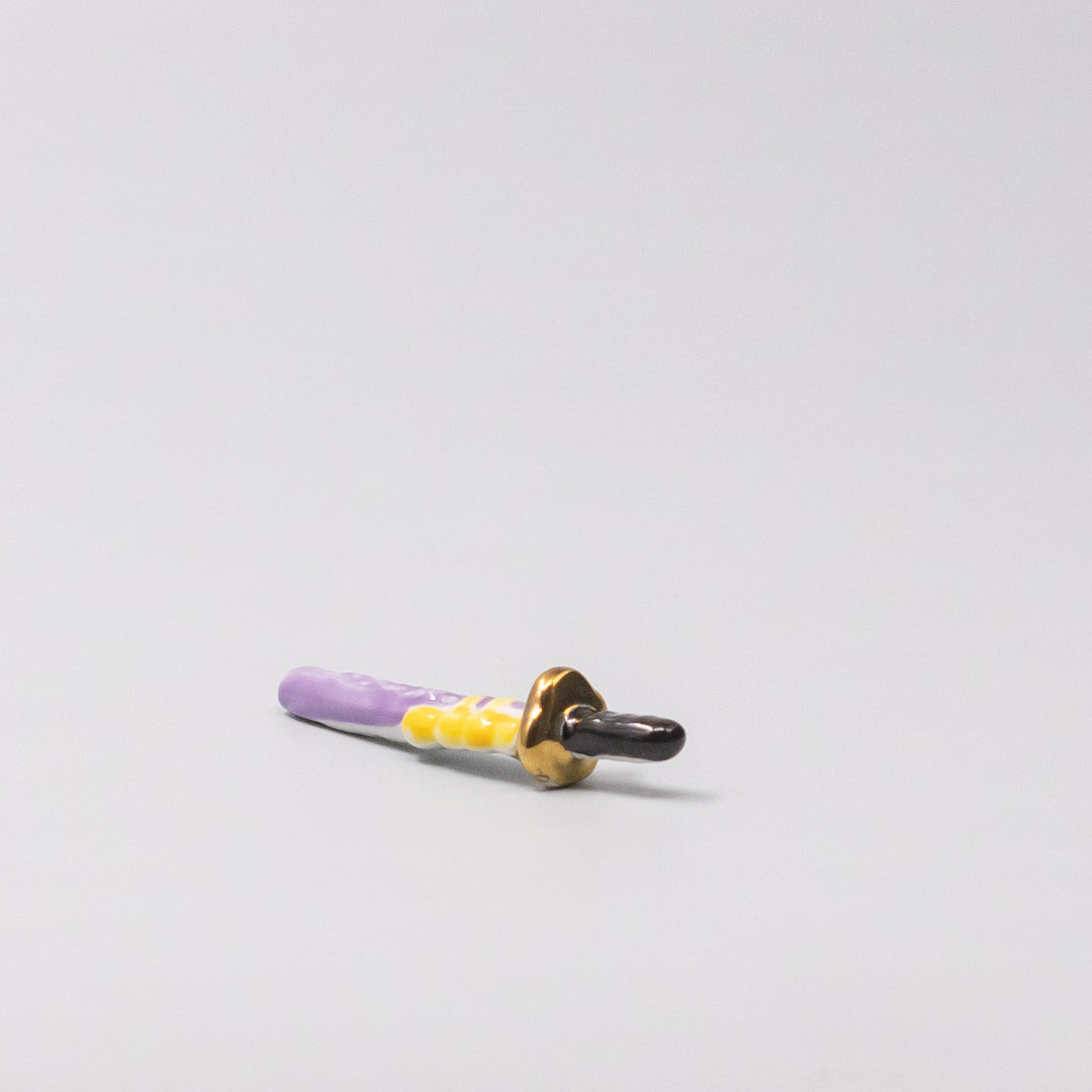 Premium Purple Sword Chopstick Rest Japanese Ceramic Tableware