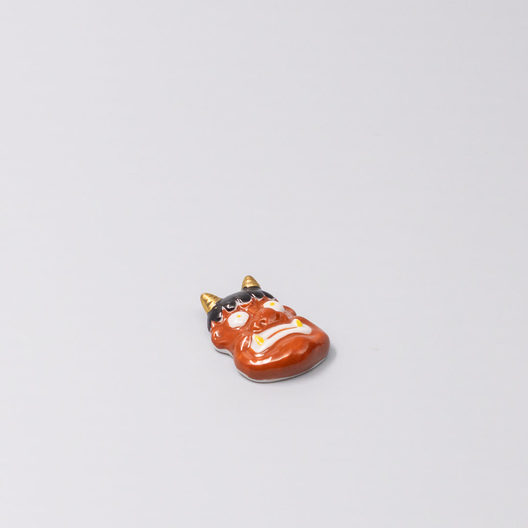 Premium Red Devil Chopstick Rest Japanese Ceramic Tableware